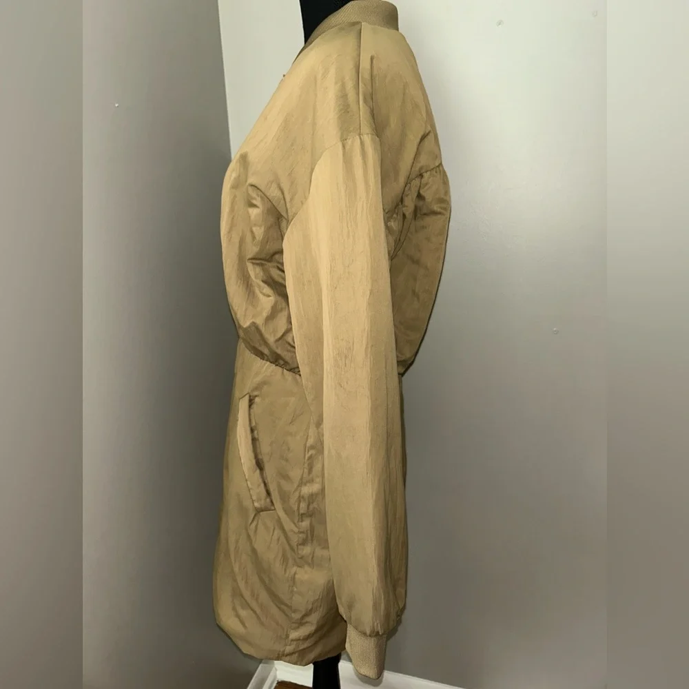 Zara Camel Long Sleeve Dress - Picture 4 of 9